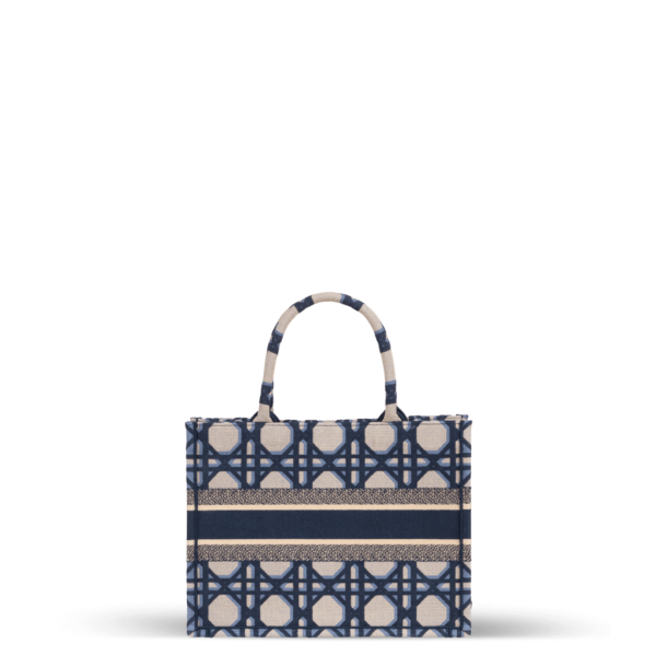 Tote Bag in Blau und Beige aus Jacquard-Gewebe der Marke Dior.
