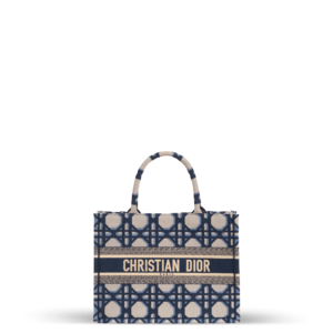 Tote Bag in Blau und Beige aus Jacquard-Gewebe der Marke Dior.