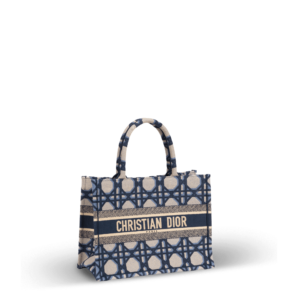 Tote Bag in Blau und Beige aus Jacquard-Gewebe der Marke Dior.