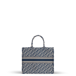 Tote Bag in Blau und Beige aus Jacquard-Gewebe der Marke Dior.