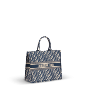 Tote Bag in Blau und Beige aus Jacquard-Gewebe der Marke Dior.